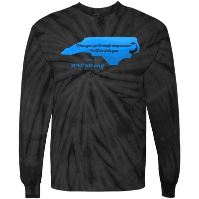 North Carolina Wnc Strong Appalachian Strong Tie-Dye Long Sleeve Shirt