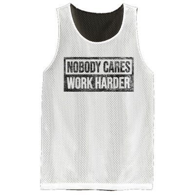 Nobody Cares Work Harder Mesh Reversible Basketball Jersey Tank