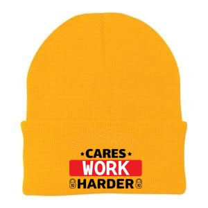 Nobody Cares Work Harder Knit Cap Winter Beanie