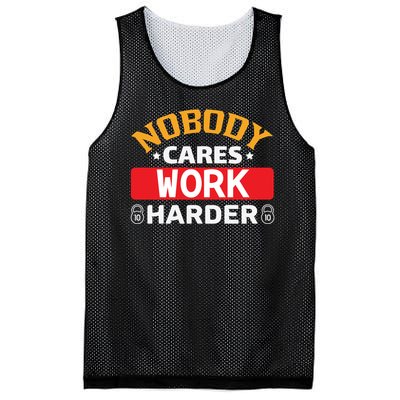 Nobody Cares Work Harder Mesh Reversible Basketball Jersey Tank