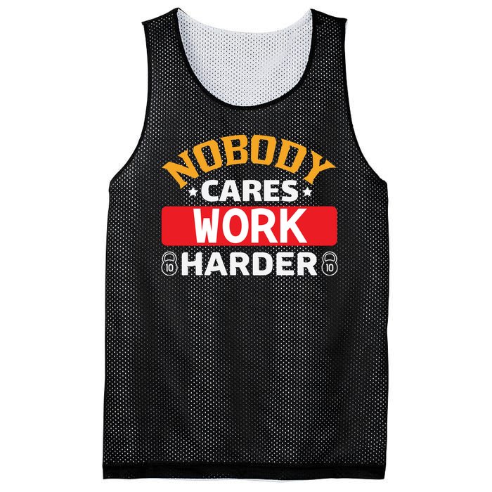 Nobody Cares Work Harder Mesh Reversible Basketball Jersey Tank