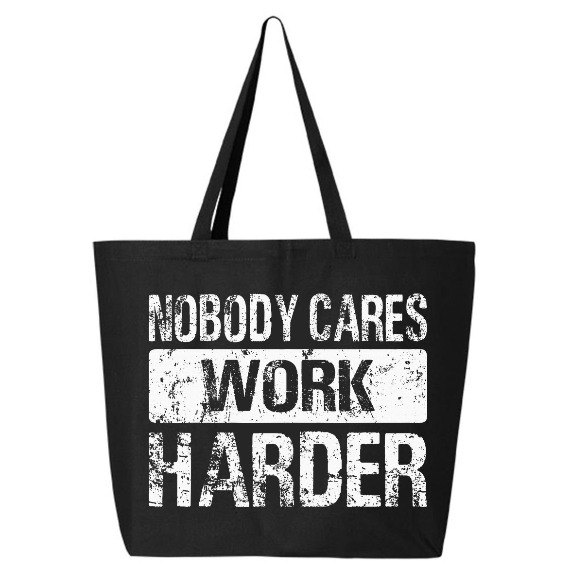 Nobody Cares Work Harder Gym Fitness Workout Motivation 25L Jumbo Tote