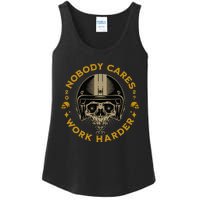 Nobody Cares Work Harder Motivational Ladies Essential Tank