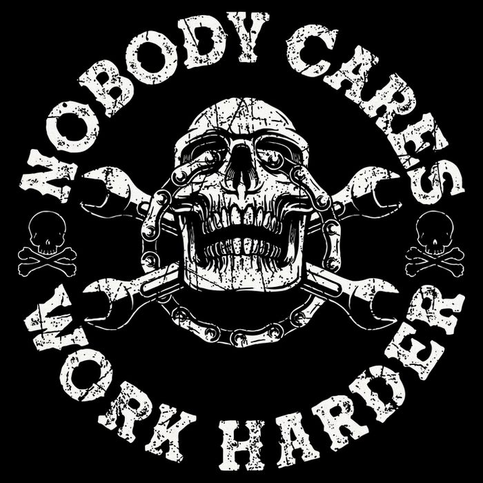 Nobody Cares Work Harder Skull Mechanic Engineer Apron