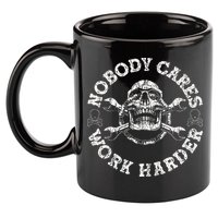 Nobody Cares Work Harder Skull Mechanic Engineer 11oz C Handle Ceramic Mug