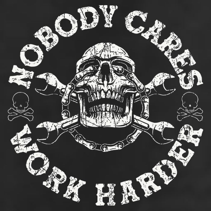 Nobody Cares Work Harder Skull Mechanic Engineer Beanie