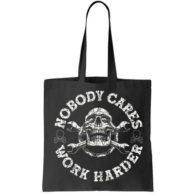 Nobody Cares Work Harder Skull Mechanic Engineer Bag