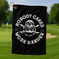 Nobody Cares Work Harder Skull Mechanic Engineer Golf Towel