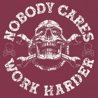 Nobody Cares Work Harder Skull Mechanic Engineer 16oz Travel Tumbler