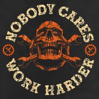 Nobody Cares Work Harder Skull Mechanic Engineer 15oz Campfire Ceramic Mug