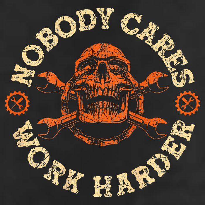 Nobody Cares Work Harder Skull Mechanic Engineer 15oz Campfire Ceramic Mug