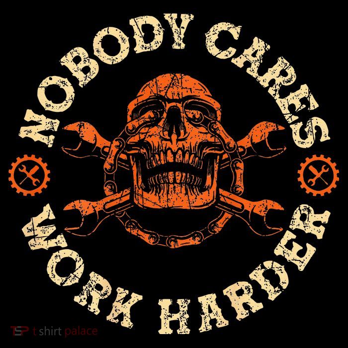 Nobody Cares Work Harder Skull Mechanic Engineer Drawstring Bag