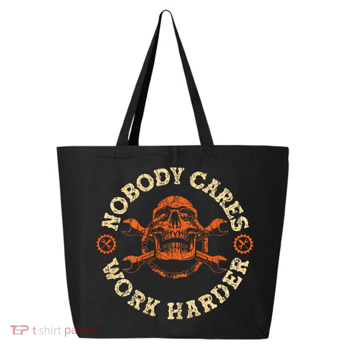 Nobody Cares Work Harder Skull Mechanic Engineer 25L Jumbo Tote
