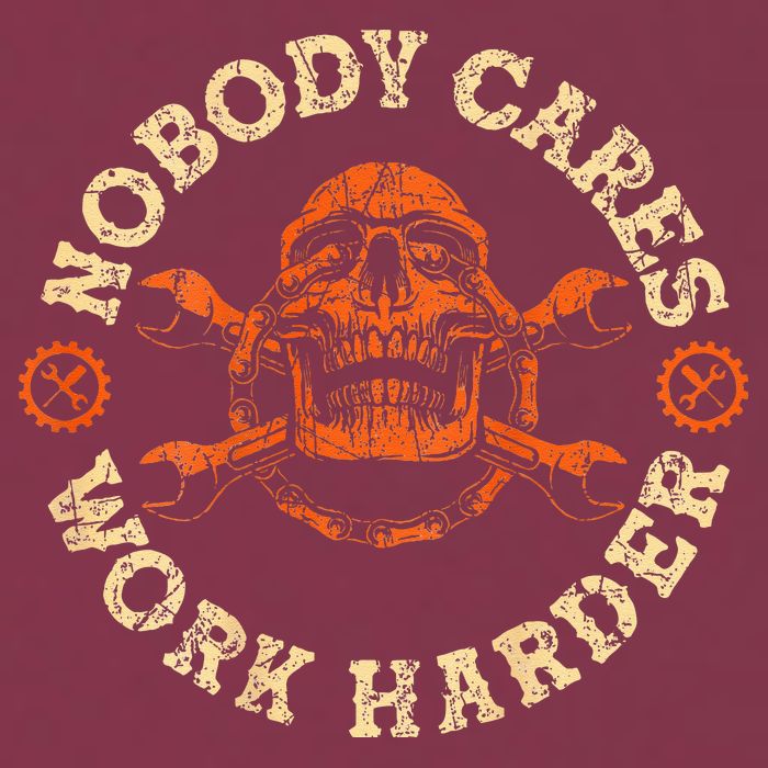 Nobody Cares Work Harder Skull Mechanic Engineer 16oz Travel Tumbler