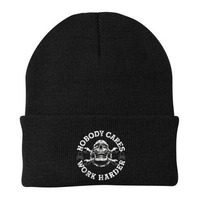Nobody Cares Work Harder Skull Mechanic Engineer Beanie