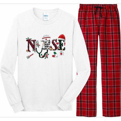 Nurse Christmas Wo Nurse Life Cute Xmas Nursing Gifts  Long Sleeve Pajama Set