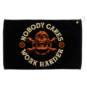 Nobody Cares Work Harder Skull Mechanic Engineer( In Back) Grommeted Golf Towel