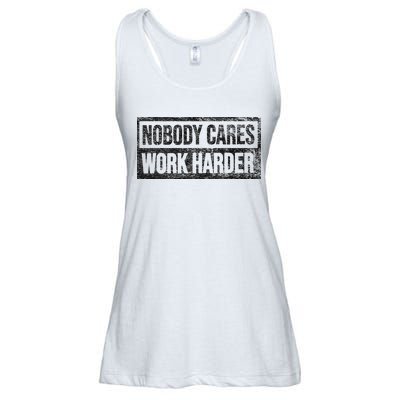 NOBODY CARES WORK HARDER Ladies Essential Flowy Tank