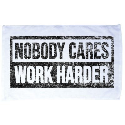 NOBODY CARES WORK HARDER Microfiber Hand Towel