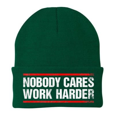 Nobody Cares Work Harder Fitness Workout Gym Knit Cap Winter Beanie