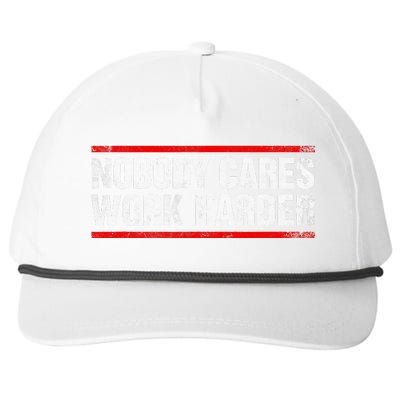 Nobody Cares Work Harder Fitness Workout Gym Snapback Five-Panel Rope Hat