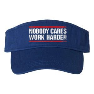 Nobody Cares Work Harder Fitness Workout Gym Valucap Bio-Washed Visor