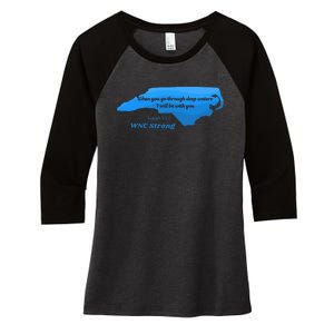 North Carolina Wnc Strong Appalachian Strong Women's Tri-Blend 3/4-Sleeve Raglan Shirt