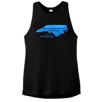 North Carolina Wnc Strong Appalachian Strong Ladies PosiCharge Tri-Blend Wicking Tank