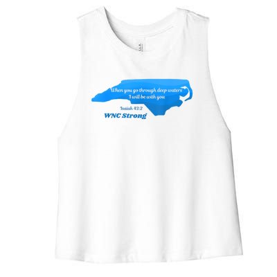 North Carolina Wnc Strong Appalachian Strong Women's Racerback Cropped Tank