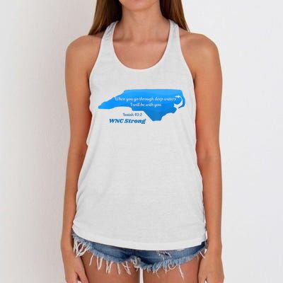 North Carolina Wnc Strong Appalachian Strong Women's Knotted Racerback Tank