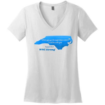 North Carolina Wnc Strong Appalachian Strong Women's V-Neck T-Shirt