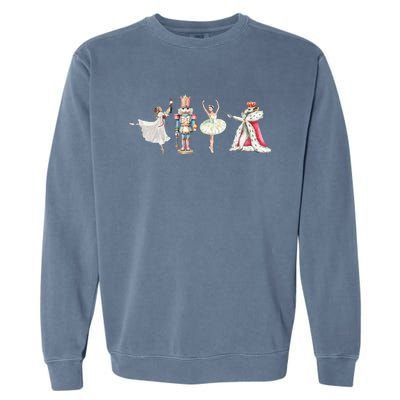 Nutcracker Christmas Xmas Family Matching Pajamas Ornats Garment-Dyed Sweatshirt