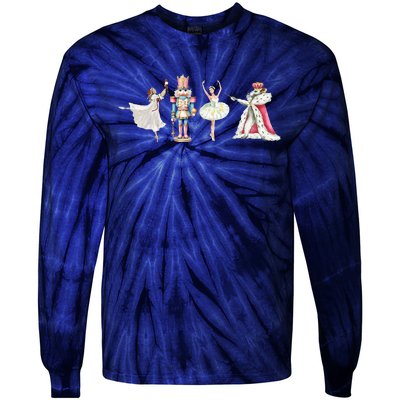 Nutcracker Christmas Xmas Family Matching Pajamas Ornats Tie-Dye Long Sleeve Shirt