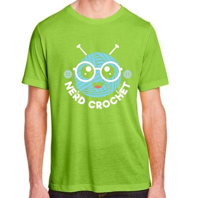 Nerd Crochet Yarn Collector Crocheting Knitting Crafty Gift Adult ChromaSoft Performance T-Shirt