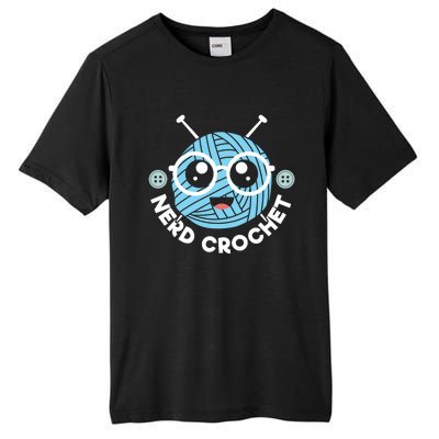 Nerd Crochet Yarn Collector Crocheting Knitting Crafty Gift Tall Fusion ChromaSoft Performance T-Shirt