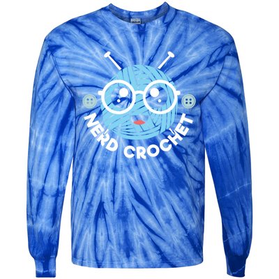 Nerd Crochet Yarn Collector Crocheting Knitting Crafty Gift Tie-Dye Long Sleeve Shirt