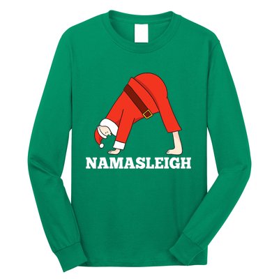 NamaSleigh Christmas Yoga Namaste Long Sleeve Shirt