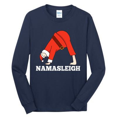 NamaSleigh Christmas Yoga Namaste Tall Long Sleeve T-Shirt