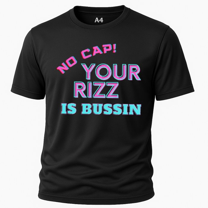 No Cap Your Rizz Is Bussin Meme Apparel Cooling Performance Crew T-Shirt