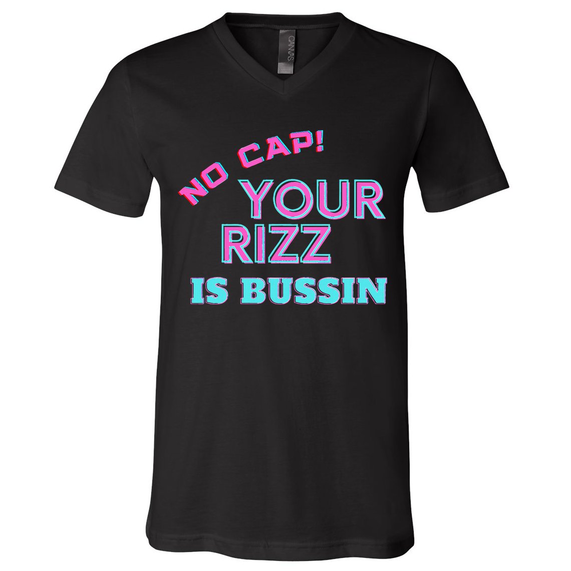 No Cap Your Rizz Is Bussin Meme Apparel V-Neck T-Shirt