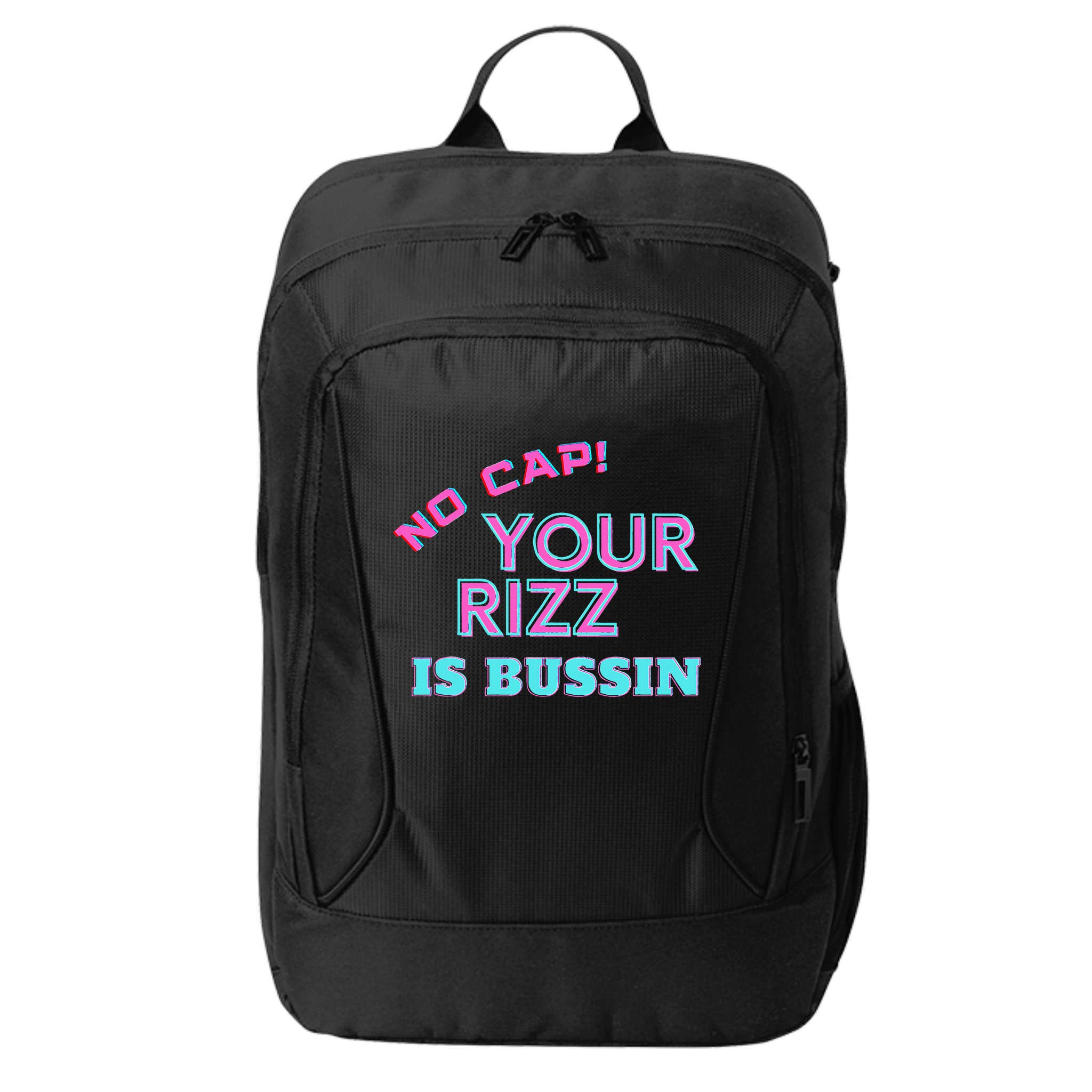No Cap Your Rizz Is Bussin Meme Apparel City Backpack