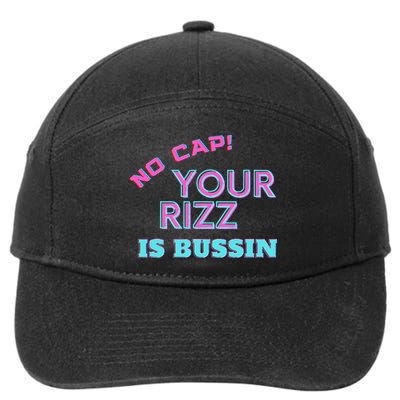 No Cap Your Rizz Is Bussin Meme Apparel 7-Panel Snapback Hat