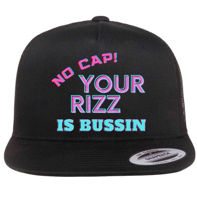 No Cap Your Rizz Is Bussin Meme Apparel Flatbill Hat