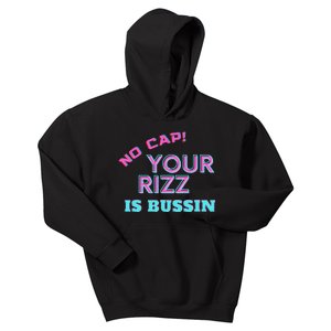 No Cap Your Rizz Is Bussin Meme Apparel Kids Hoodie