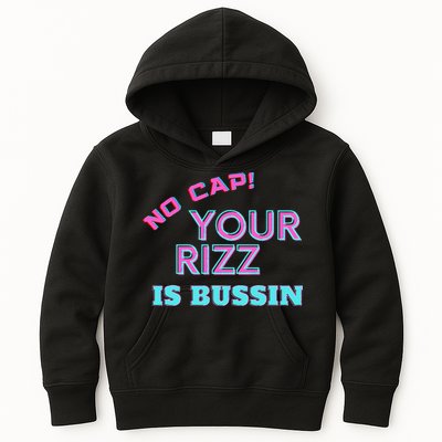 No Cap Your Rizz Is Bussin Meme Apparel Kids Hoodie