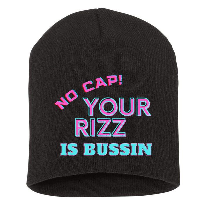 No Cap Your Rizz Is Bussin Meme Apparel Short Acrylic Beanie