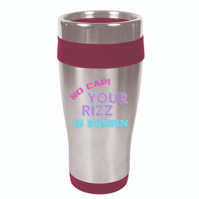 No Cap Your Rizz Is Bussin Meme Apparel 16oz Travel Tumbler