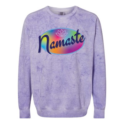 Namaste Colorful Yoga Gift Colorblast Crewneck Sweatshirt