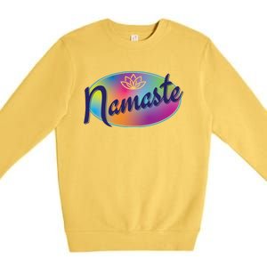 Namaste Colorful Yoga Gift Premium Crewneck Sweatshirt