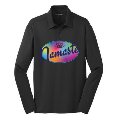 Namaste Colorful Yoga Gift Silk Touch Performance Long Sleeve Polo